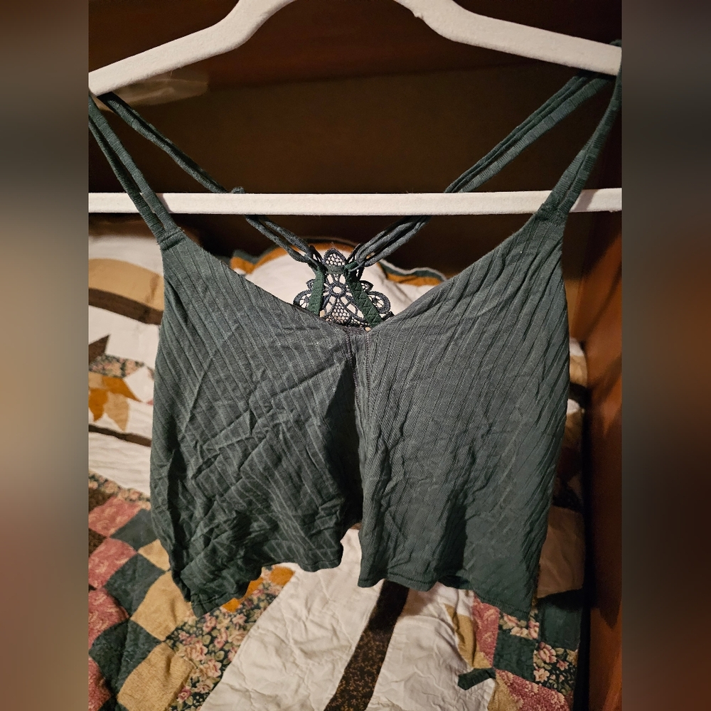 American Eagle shelf tank crop top